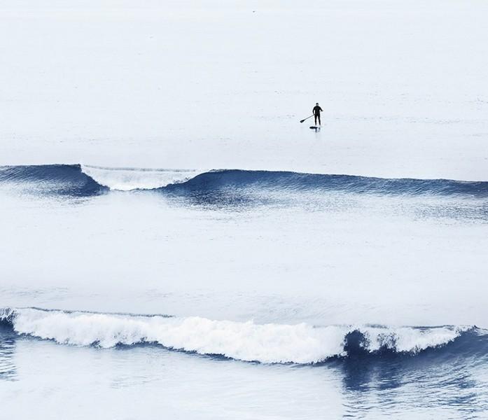 Mark Mackinnon Paddle surfing, 2016 £2,500.00 H 100 cm x W 100 cm x D 1 cm Digital Print Limited edition, Framed Edition of 25 - 1 available Gallery: The Art Movement