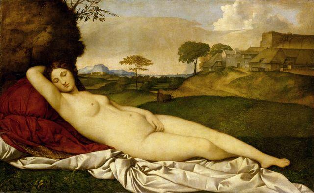 Giorgione/Tizian, Schlummernde Venus, um 1508/10 © Gemäldegalerie Alte Meister, Staatliche Kunstsammlungen Dresden, Foto: Estel/Klut