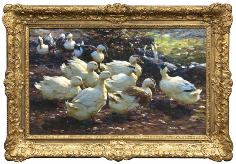 Alexander Koester (Bergneustadt 1864 - München 1932) Zehn Enten am Brünnele Mindestpreis:	30.000 EUR