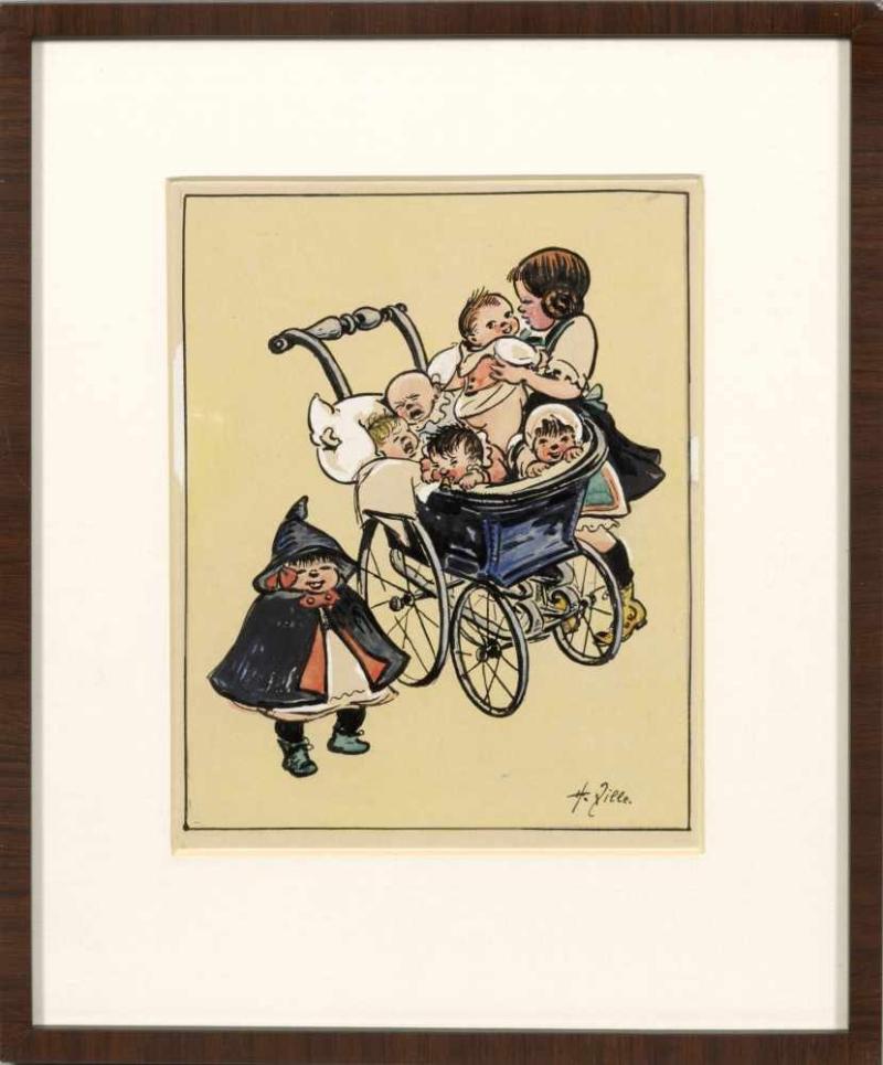 Heinrich Zille (1858 Radeburg - 1929 Berlin) Berliner Gören am Kinderwagen Mindestpreis:	7.800 EUR Aufrufpreis:	7.800 EUR