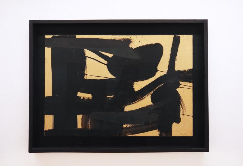 Franz Kline (1910-1962) Structure, 1951 Öl auf Papier auf Leinwand, 43,5 x 64 cm