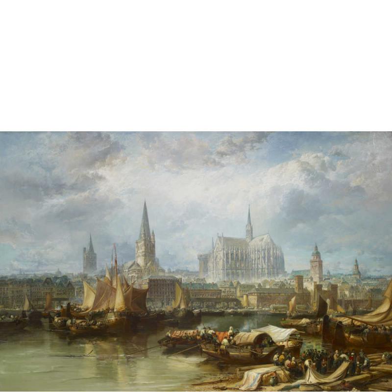 James Webb (1825 – 1895)  Ansicht von Köln mit dem unvollendeten Dom 1870 | Öl auf Leinwand | 183 x 275cm Ergebnis: 161.250 Euro