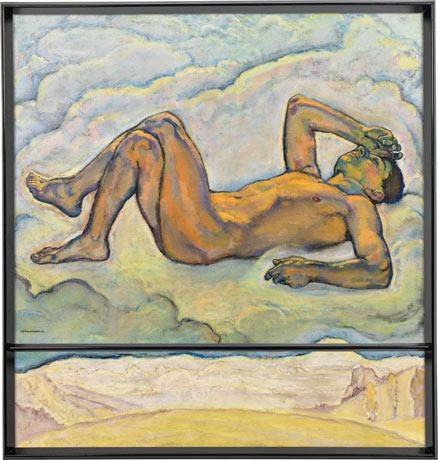 Koloman Moser Feldeinsamkeit  (Knabenakt in Wolken)  Schätzpreis: 250.000 – 500.000 €  Meistbot € 750.000