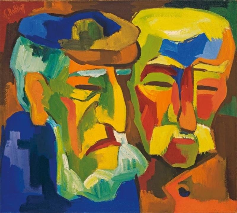 Karl Schmidt-Rottluff (Rottluff 1884 – 1976 Berlin) „Pommersche Bauern“. 1924 Schätzpreis:	400.000 - 600.000 EUR