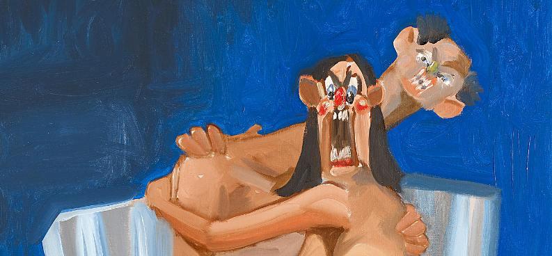 George Condo (1957)  Screaming Couple | 2005 Öl auf Leinwand 81,5 x 71 cm Taxe: 300.000 – 500.000 Euro