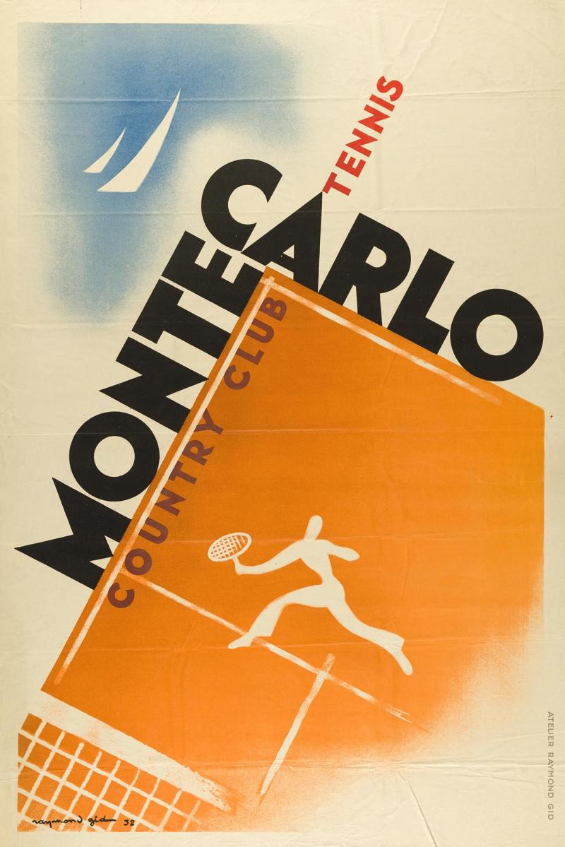 Raymond Gid, Monte Carlo Country Club, Plakat, 1932, Lithografie © MKG Hamburg