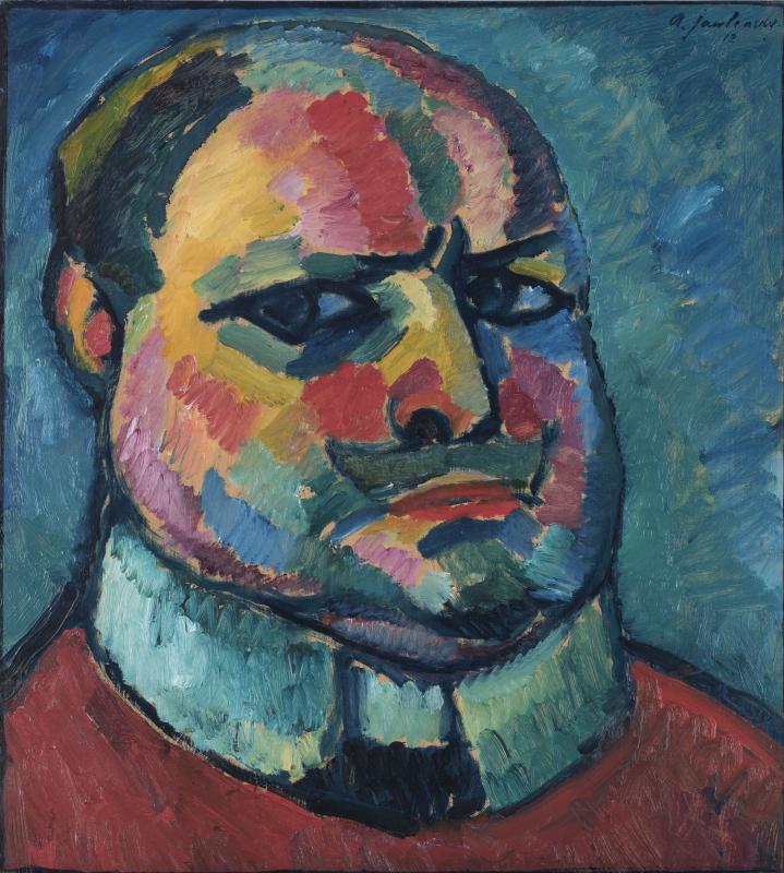 Alexej Jawlensky | Selbstbildnis | 1912 | Öl auf Karton | 53,5 × 48,5 cm | Museum Wiesbaden