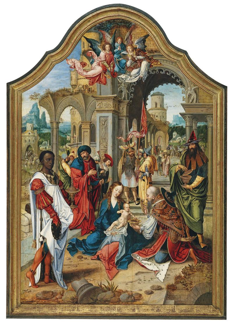 Pieter Coecke van Aelst (Aelst 1502 - 1550 Brüssel) Anbetung der Könige, 112 x 75 cm, erzielter Preis € 1.137.800