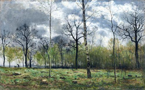 033   Karl Buchholz "Frühlingslandschaft" (Waldlandschaft bei Oberweimar). 1888.