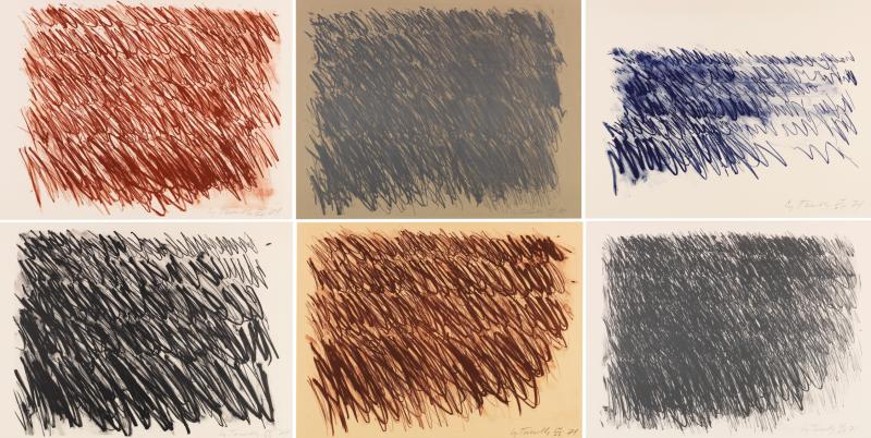 225 CY TWOMBLY Untitled (6 Blätter), 1971. Lithografien Schätzung: € 300.000 Ergebnis: € 575.000