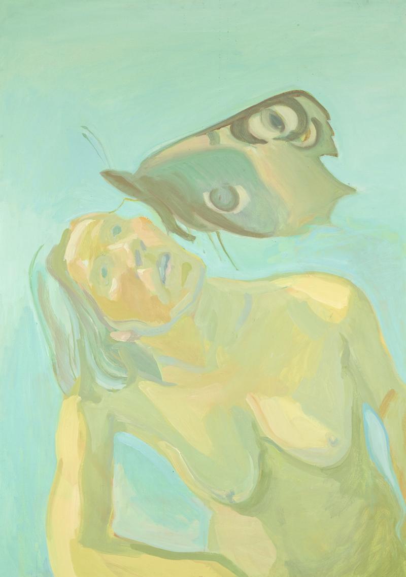 Maria Lassnig, Schmetterling, 1975  Artothek des Bundes, Dauerleihgabe im Belvedere, Wien, Foto: Johannes Stoll