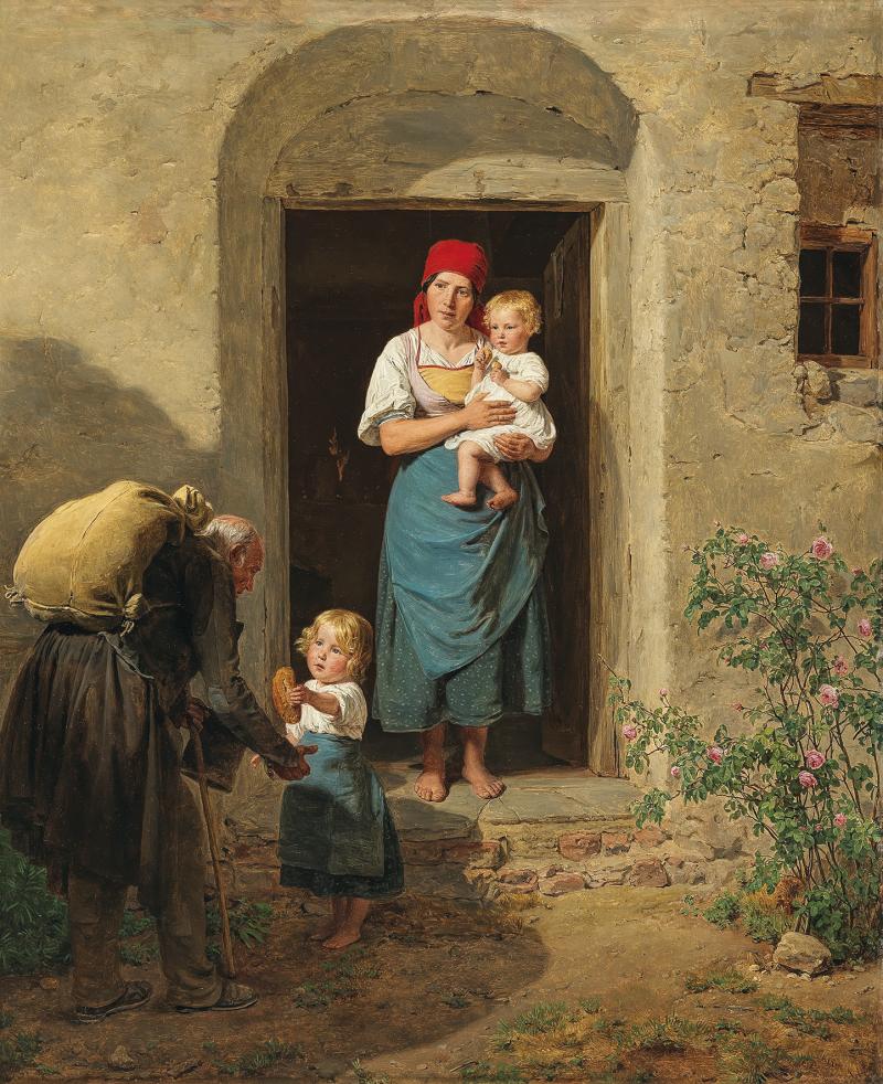 Ferdinand Georg Waldmüller Das gutmütige Kind (Der Bettler),Öl auf Holz, 66 x 52 cm, Schätzwert € 150.000 – 200.000, Auktion 7. Juni 2021