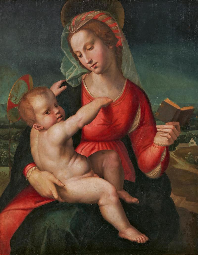 Ridolfo del Ghirlandaio (1483 – 1561) zugeschrieben  Madonna mit Kind | Öl auf Holz | 76 x 60cm Taxe: 40.000 – 60.000 €