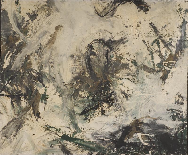 Alfons Schilling, "Ohne Titel", 1960, Mischtechnik, Gips und Sand auf Leinwand, 120 x 143 cm Neue Galerie Graz, UMJ, Foto: Universalmuseum Joanneum/N. Lackner