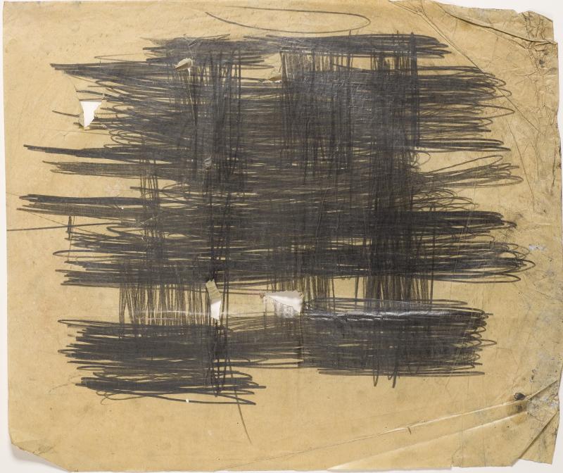 Günter Brus, "Ohne Titel (Mallorca)", 1960, Graphit auf Papier, 46,5 x 55 cm, BRUSEUM/Neue Galerie Graz, UMJ, Foto: Universalmuseum Joanneum/N. Lackner