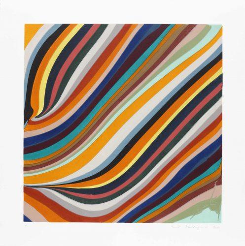 Ian Davenport /  Colour Explosion /  Ian Davenport, 3am 2019 Radierung / 62 x 62 cm / Unikat