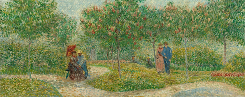 Garden with Courting Couples: Square Saint-Pierre  Vincent van Gogh (1853 - 1890), Paris, May 1887  oil on canvas, 75.0 cm x 113.0 cm  Credits (obliged to state): Van Gogh Museum, Amsterdam (Vincent van Gogh Foundation)