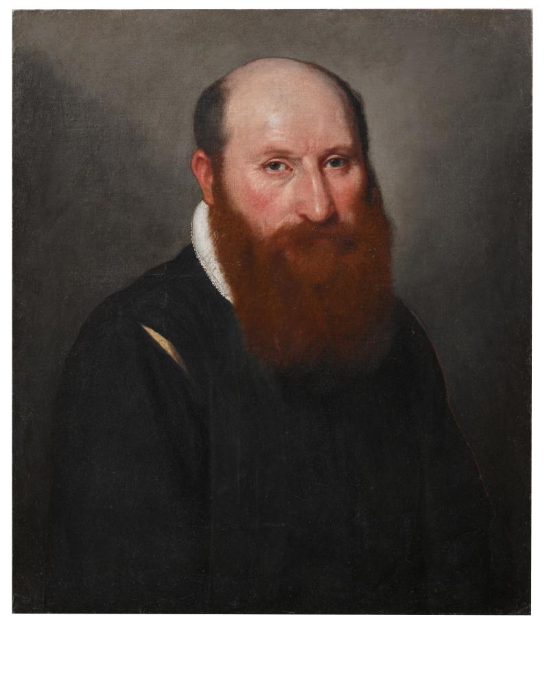 Giovanni Battista Moroni  (Albino 1520/4 – 1579/80) Bildnis eines Mannes mit rotem Bart, Öl auf Leinwand, 60,5 x 52 cm, erzielter Preis € 328.000