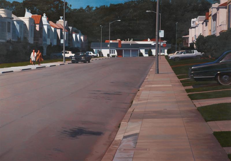 Robert Bechtle (1932 – 2020) “Sunset Strollers” | 1985 Öl auf Leinwand | 122 x 175 cm Schätzpreis: € 200.000 – 300.000