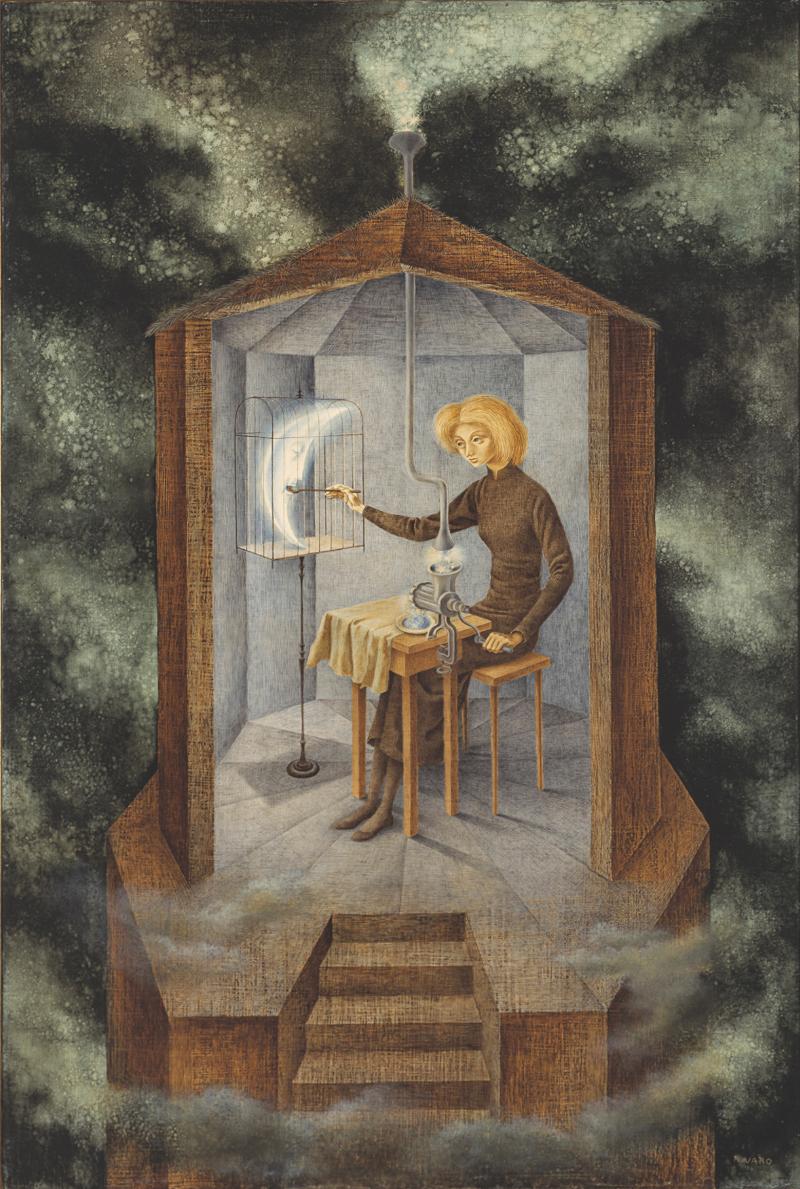 Remedios Varo Himmlischer Brei, 1958 Öl auf Masonit 91,5 x 60,7 cm FEMSA Collection, Monterrey