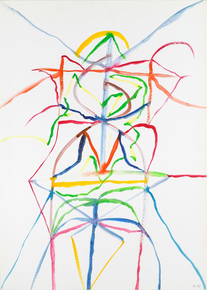 Josef Herzog, ohne Titel, 1978 Aquarell auf Papier, 69.5 × 50 cm, Nachlass Josef Herzog, Foto: Marc Latzel