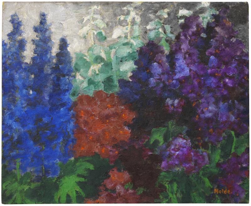 121002605 Emil Nolde  Rittersporn und Silberpappeln