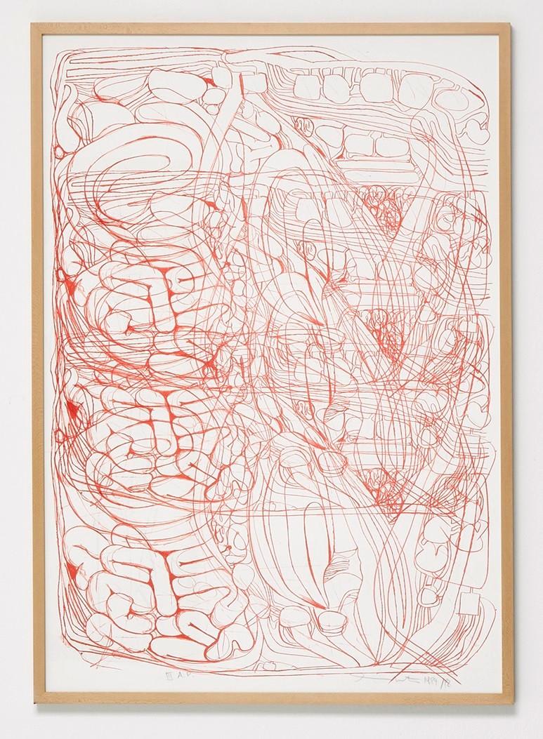 "o.T."" aus Mappe III"  1984 - 1992  lithography on handmade paper, framed  115 x 80 cm