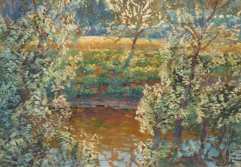 Václav Radimský (1867 – 1946) Flusslandschaft | Öl auf Karton | 70 x 100 cm Taxe: € 15.000 – 20.000