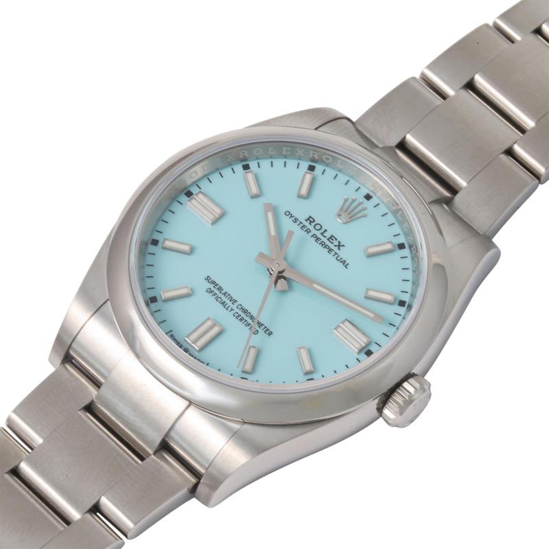 44 ROLEX Oyster Perpetual 36 "Tiffany", R...  Edelstahl. Automatik-Werk, Kaliber 3230. Neuwertiger Zustand, ungetragen. Box und Papiere anbei, Kau...  Startpreis 17.000 EUR