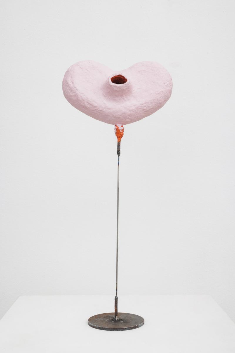 FRANZ WEST  Kotznik  2011  steel, papermache, acrylic paint  56 x 28 x 12 cm