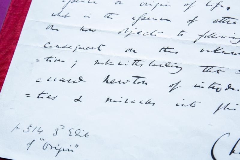 Autograph Manuscript Document  By Charles Darwin