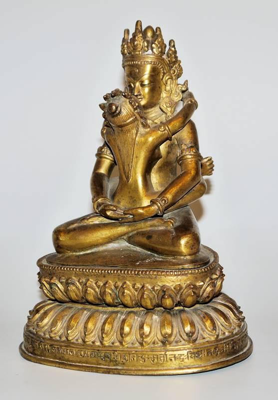 Los Nr. 654 | A294 0654-Der Bodhisattva Samantabhadra mit seiner Gefährtin, tantrische Bronzeplastik, Nepal 18./19. Jh. Limit: € 700 Taxe: € 2500-3000