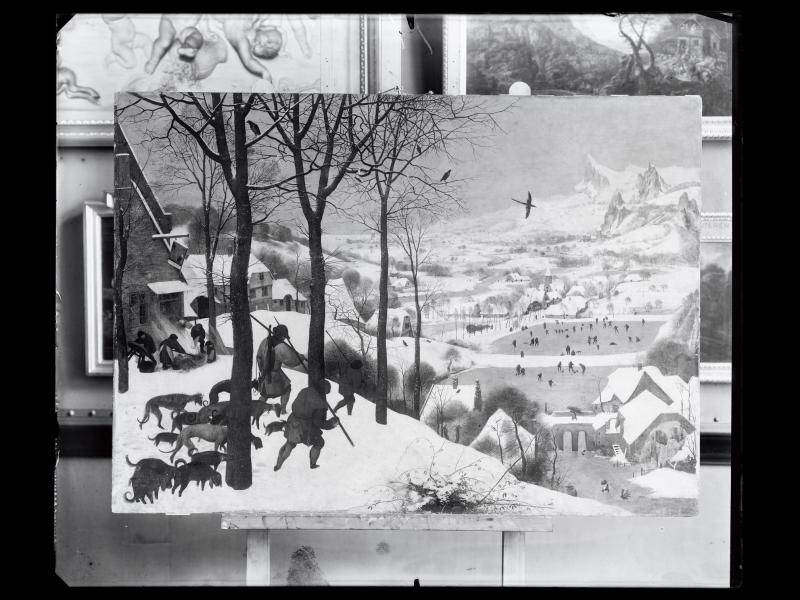 Josef Löwy (1834-1902) Glasnegativ: Die Jäger im Schnee, 1889 Pieter Bruegel d. Ä. (um 1525/30-1569) Kunsthistorisches Museum Wien, Gemäldegalerie © KHM-Museumsverband