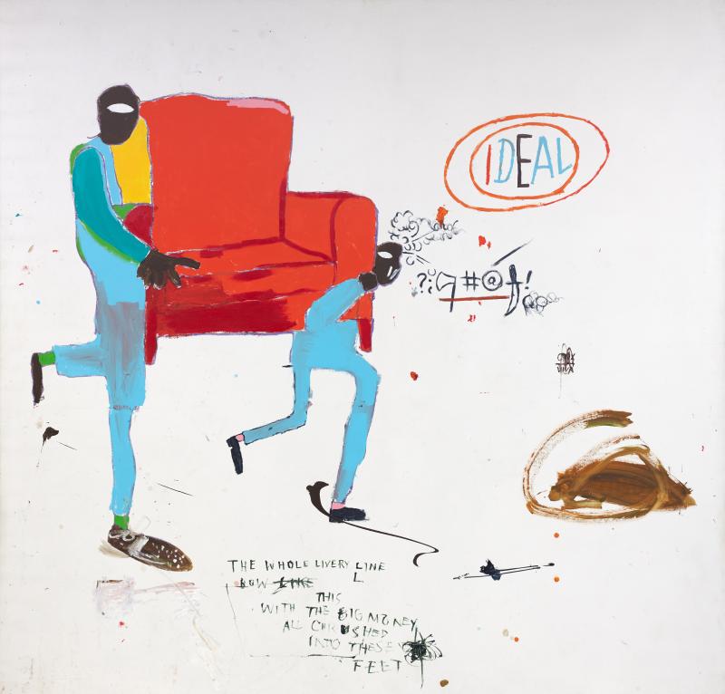 Jean-Michel Basquiat Light Blue Movers, 1987 Acryl und Ölkreide auf Leinwand Nicola Erni Collection, Reto Pedrini Photography © Estate of Jean-Michel Basquiat. Licensed by Artestar, New York