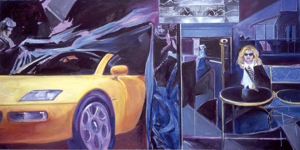 Jacques Monory, Speciale n°74, 2011, Oil on canvas, 100x200cm