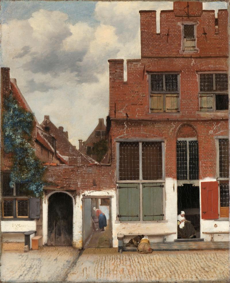 View of Houses in Delft, known as ‘The Little Street’, Johannes Vermeer, 1658-59, oil on canvas. Rijksmuseum, Amsterdam. Gift of H.W.A. Deterding, London