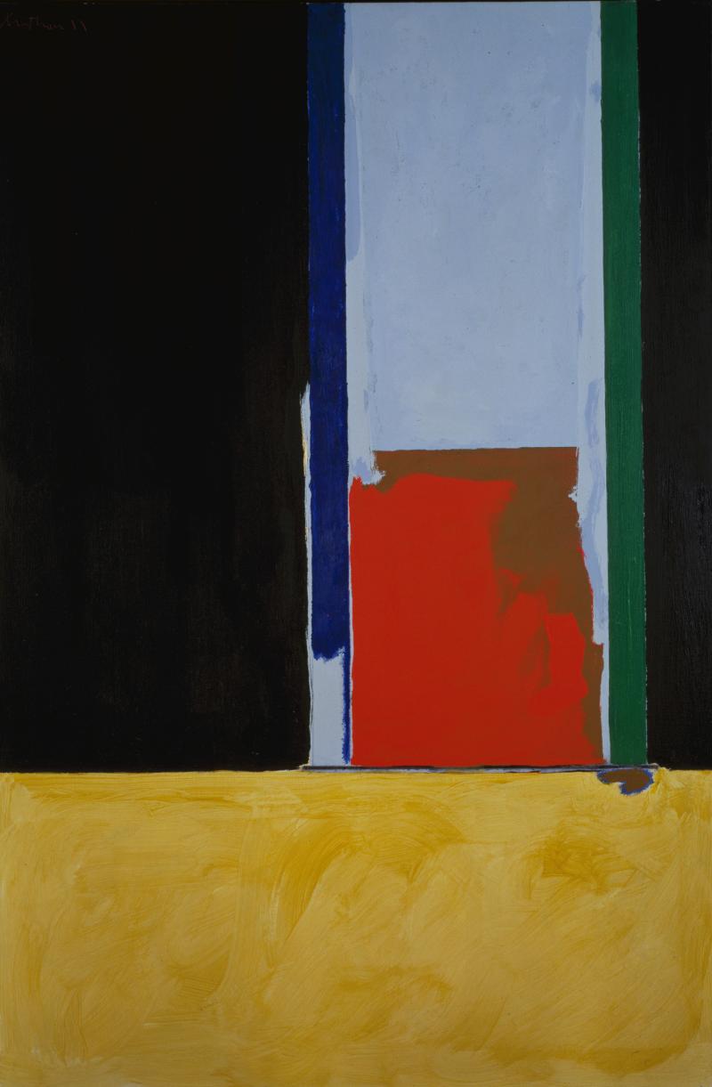 Robert Motherwell The Garden Window, 1969/1990 Acryl und Kohle auf Leinwand 153.4 × 101.9 cm Modern Art Museum of Fort Worth. Museumsankauf, Friends of Art Endowment Fund © Copyright 2023 Dedalus Foundation, Inc./Licensed by Artists Rights Society (ARS), NY