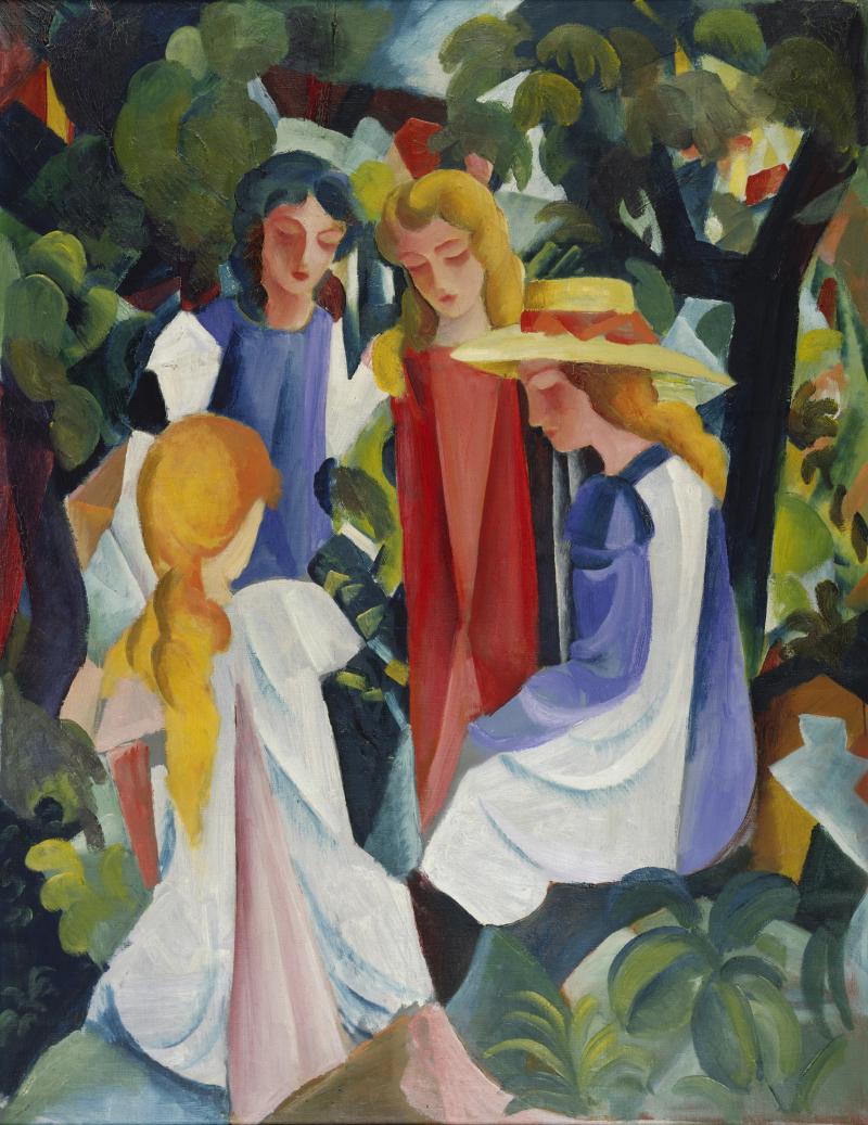 Macke, August, 1887-1914 Vier Mädchen. 1913 105,0 x 81,0 cmÖl auf Leinwand Kunstpalast, Düsseldorf Foto: Kunstpalast – Horst Kolberg – ARTOTHEK