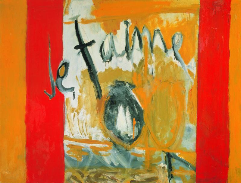 Robert Motherwell Je t’aime No. II, 1955 Öl und Kohle auf Leinwand 137,2 x 182,9 cm Privatbesitz © Copyright 2023 Dedalus Foundation, Inc./Licensed by Artists Rights Society (ARS), NY