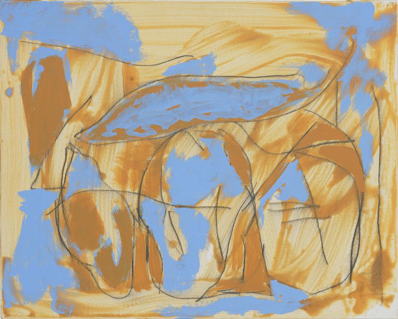 Robert Motherwell, Untitled 1986 Acryl und Graphit auf Leinwand 40,6 × 50,8 cm (16 × 20 in)