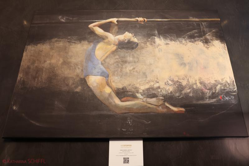 Einblick in die Ausstellung "Malerei trifft auf Ballett: Leo Stopfers Meisterwerke" (c) Katharina Schiffl