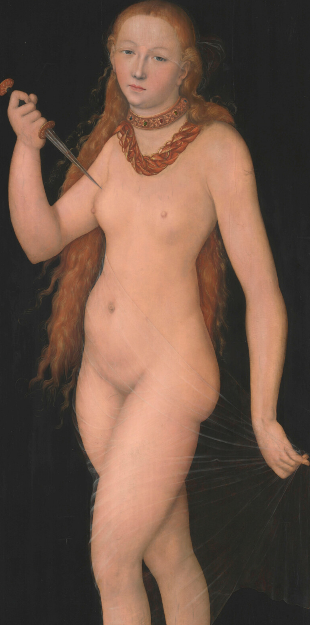 Lucas Cranach d. Ä., Selbstmord der Lucretia, um 1524/30 © Bayerische Staatsgemäldesammlungen - Alte Pinakothek, München