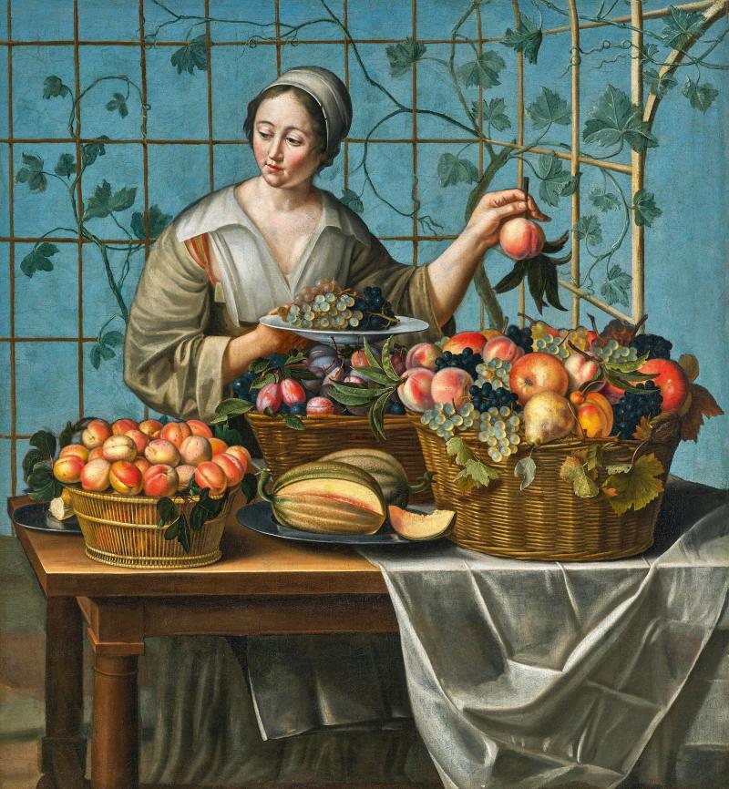 Louyse Moillon (1610–1696), Die Obstverkäuferin, 122 x 112 cm, Auktion 24. April 2024, Schätzwert € 200.000 – 300.000