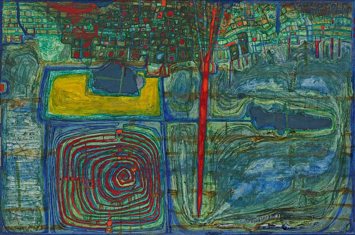 Friedensreich Hundertwasser | 313 Du soleil pour ceux qui pleurent en campagne, 1957 / 1959 | ALBERTINA, Wien – The ESSL Collection