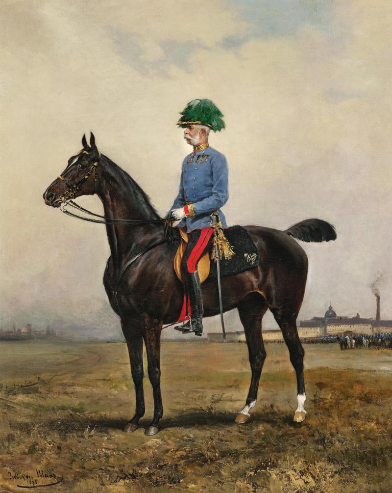 Julius von Blaas (1845–1923) Kaiser Franz Joseph I. zu Pferd Schätzwert € 25.000 – 35.000