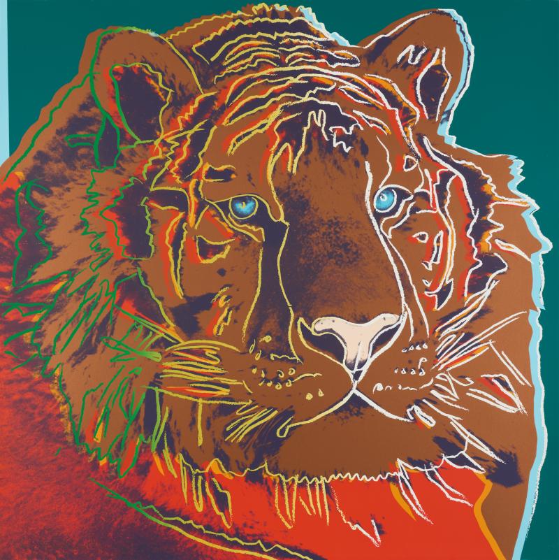 Andy Warhol (1928 - 1987) Siberian Tiger I Aus: Endangered Species I 1983 I Farbserigrafie auf Lenox Museumskarton I 96,5 x 96,5 cm Ergebnis: € 244.000