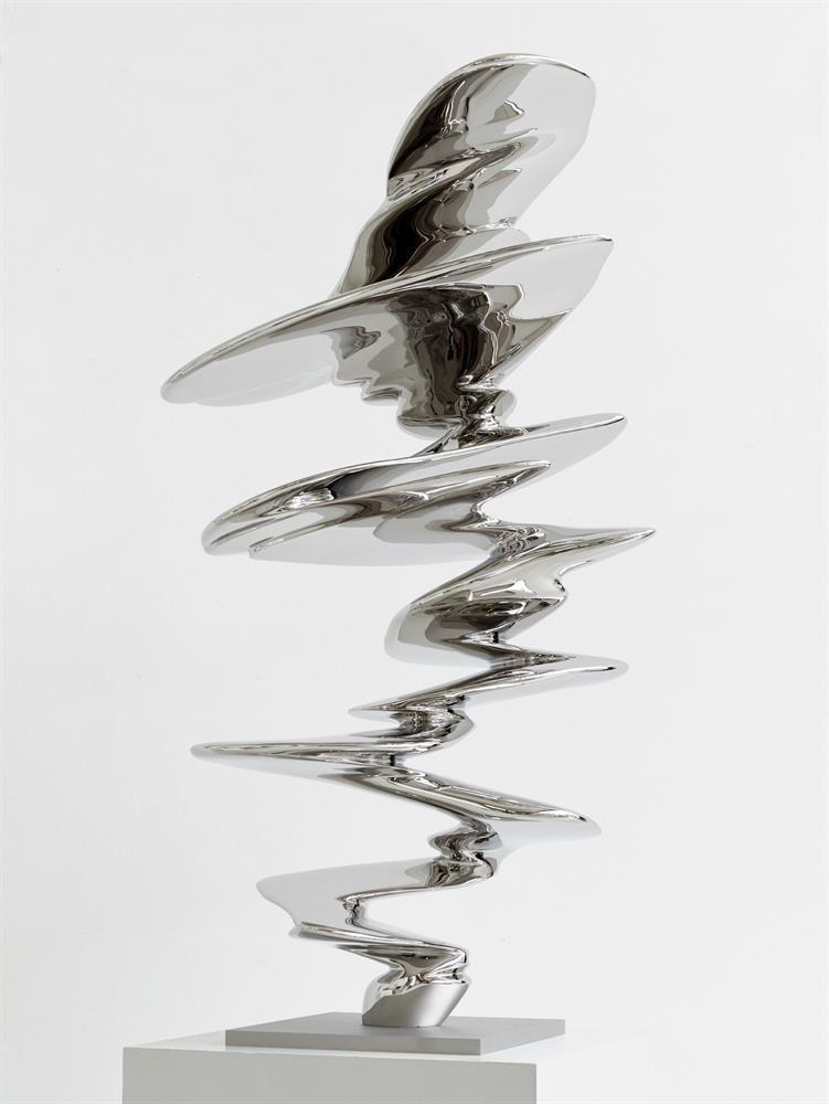 Tony Cragg Curve 2020  Edelstahl poliert 120 x 71 x 65 cm