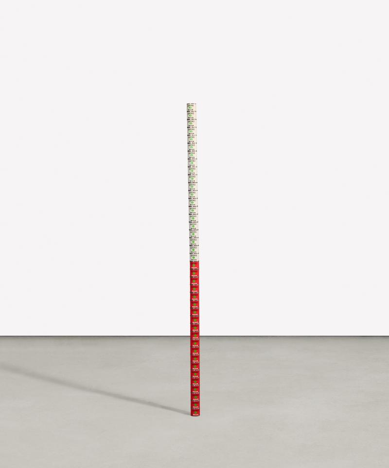 Thomas Bayrle (1937) Ohne Titel (Glückskleedosenturm) | 1969 | 40 Milchdosen | 179,5 x Ø 5 cm Ergebnis: € 112.000 Int. Auktionsrekord für eine Skulptur des Künstlers*