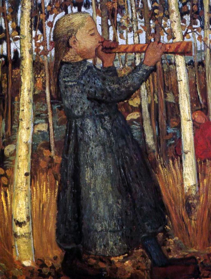 Paula Modersohn-Becker: Flöte blasendes Mädchen im Birkenwald, 1905, Paula Modersohn-Becker Museum, Bremen © Foto: Museen Böttcherstraße