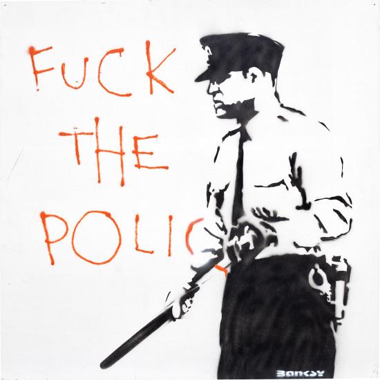 Banksy, Untitled (Fuck the Police), 2000 £635,000           $830,263 / €759,333